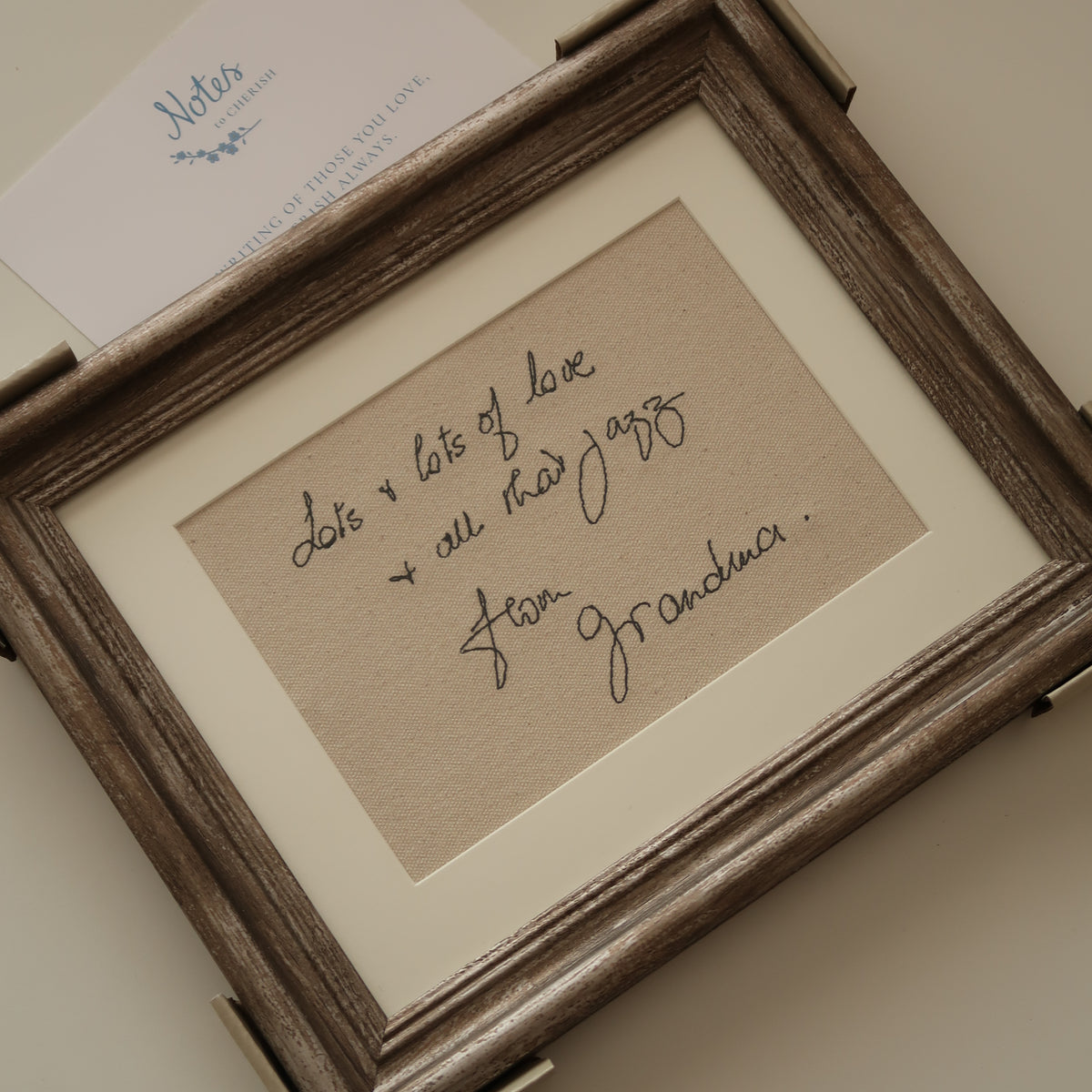 A Note To Cherish